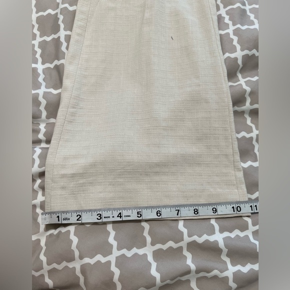 Elie Tahari Anna Ivory Slub Slit Pockets Flared Pants Trousers H. - Picture 13 of 16